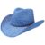 Cappello blu paglia westwrn