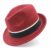 Cappello elegante uomo rosso