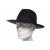 Cappello nero elegante uomo