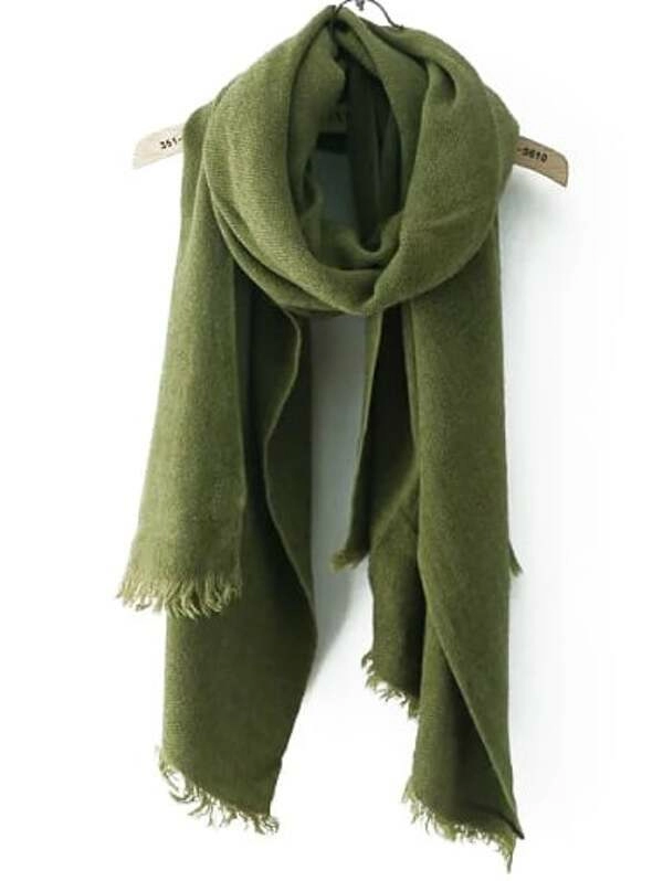 Sciarpa lana verde militare